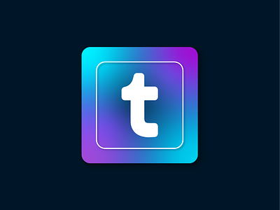 Tumblr app icon app blue colors design flat gradient icon illustrator logo logodesign purple tumblr type ui warmup weekly weeklywarmup