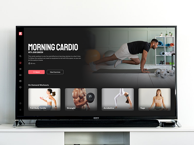 Smart TV APP - Daily UI app daily dailyui design figma fitness smarttv tv ui uiux workout