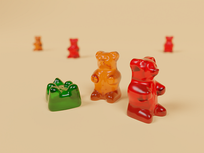 Gummy Bear 3d bear blender blender3d cinema4d gummy illustration jelly