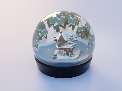 Snow Globe 3d blender cinema4d illustration snow globe