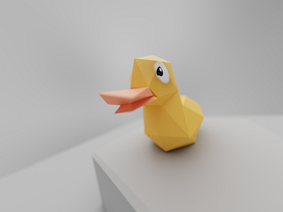 Low Poly Duck Selfie 3d blender blender3d cinema4d design illustration isometry lowpoly