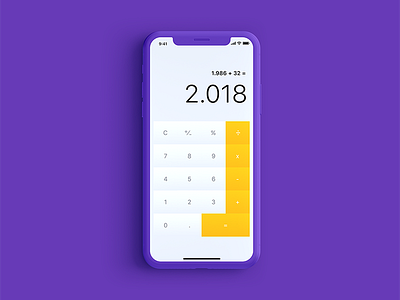Let’s do some calculations. DailyUi 004/100 adobexd app appdesign calculator dailyui design interface iphone purple uidesign
