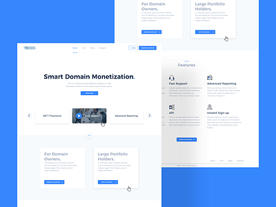 Landing Page - Domain Monetization Co. adobexd design figma landing page sketchapp ui ux web webdesign