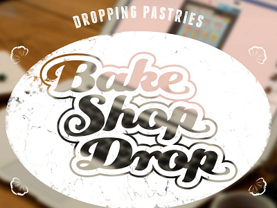 Bake Shop Drop promo piece graphic design grunge typography