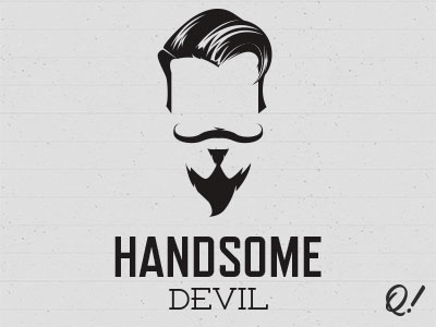 Handsome Devil Logo illustration logo logo design moustache