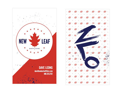 New Leaf Outfitters business card | Alternate branding business cards graphic design