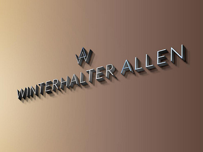 Winterhalter Allen Branding Signage mockup logo mockup rendering signage mockup visual identity