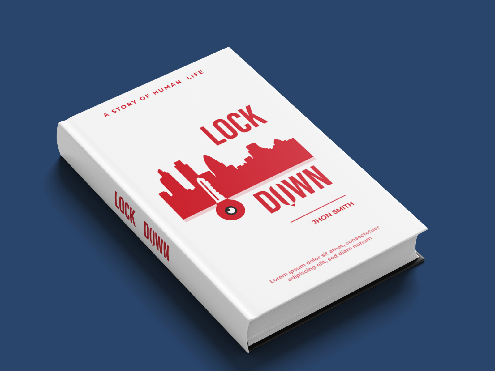 minimal book cover design(lock down) by promotush ghush on Dribbble