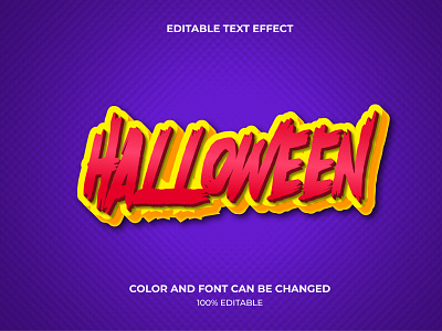 Halloween editable  3d text effect