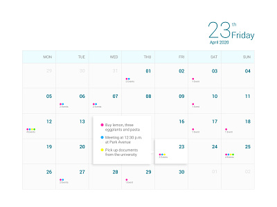 Daily UI Challenge #038 calendar calendar design calendar ui design event ui ux web web design