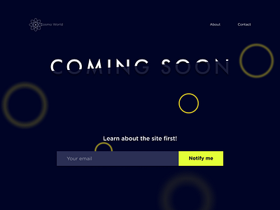 Daily UI Challenge #048 coming soon coming soon page design ui ux web web design web site