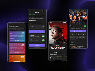 Online Cinema Mobile App app concept design ios mobile app online cinema ui ux