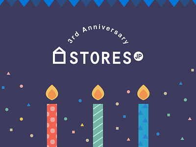 3rd Anniversary STORES.jp anniversary candle storesjp