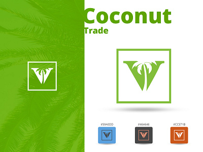 Coconut Trade coconut coconut tree design digital drawing ecology export green import logo nature logo sketch squares symbol trade transportation trees triangle vector vector illustration