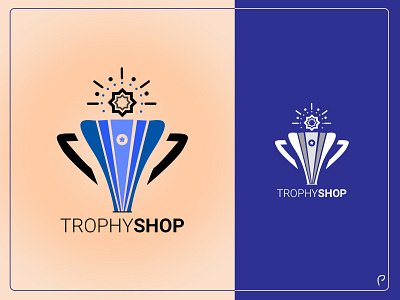 Trophy Shop Logo affection branding creative design development digital emotion fun logo powerful shop shopify spark sports symbol talented trophy vector victory women