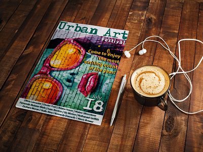 Advertising banner for the art festival advertising design art art festival banner design festival festival poster flat minimal typography