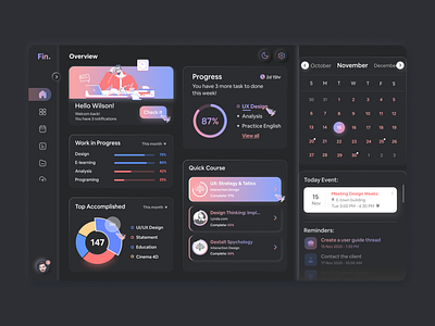 Personal management Dashboard
