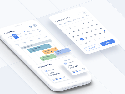 Task Management App app calendar clean dashboard design minimal mobile mobile app project management task task management ui ux