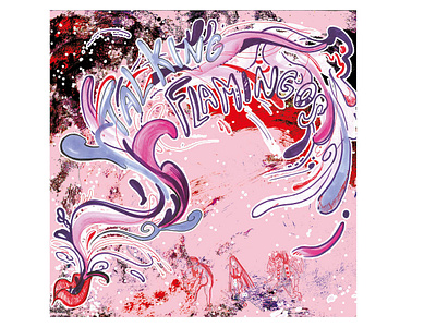 Album Cover Design 1 cover design illustration pink typography