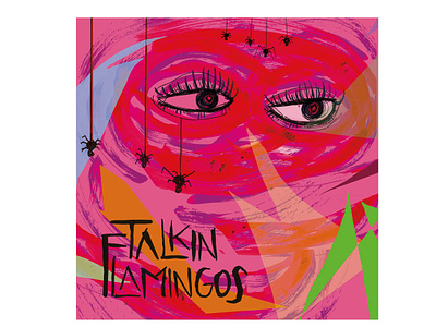 Album Cover Design 2 cover design illustration pink typography