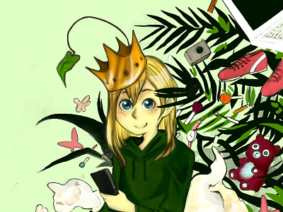 QueenofChaos character cover crown green king nature queen
