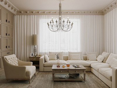 Living room in a two bedroom apartment 3d 3ds max 3dsmax cgart cgi corona render corona renderer interior interior design interiors
