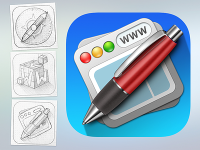 Website Maker icon iphone sketch website