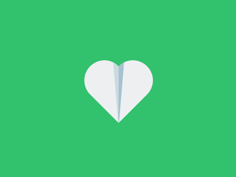 Hearts icon Intro heart icon paper plane