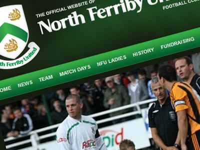 North Ferriby United Website css football green html soccer website