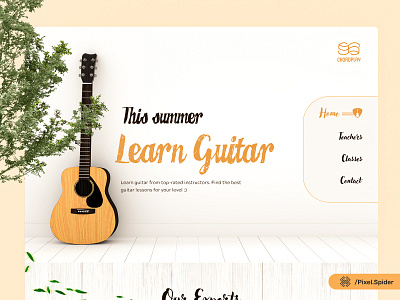 ChordPlay - An Guitar Learner's Hub color dailyui guideline guitar learning platform logo ui ui ux uidesign webdesign website design