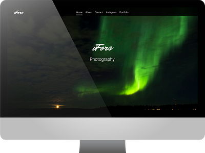 Photograph portfolio webdesign