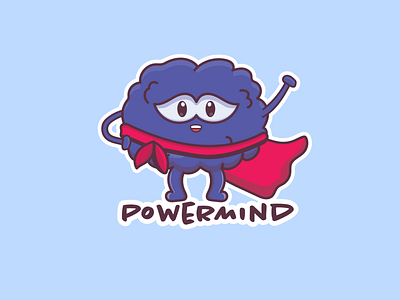 The Power is yours brain design illustrator mind power powermind sticker vector