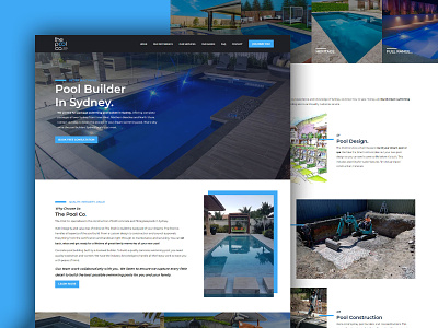 The Pool Co. Web Design agency design poolbuilder sydney website website design