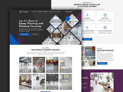 Superior Concrete Finishes Website Design flooring website web design webdesign website website design