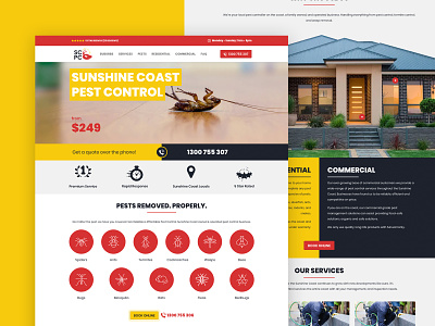 Sunshine Coast Pest Control Website pest control service web design website
