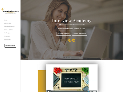 Interview Academy Corporate Website corporate full width web design website website design