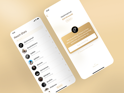 Reach — Where Stars meet their Fans app luxury minimal mobile mobile app mobile app design mobile application mobile design mobile ui mobile ux modern poyal product product design pwa rich ui uiux ux web