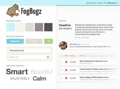 FogBugz Style Tile #1 branding palette typography visual design