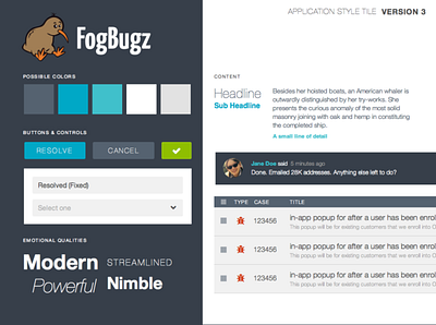 FogBugz Style Tile #3 branding palette typography visual design