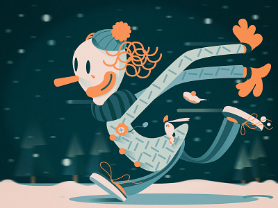 SNOWY CLOWN illustration