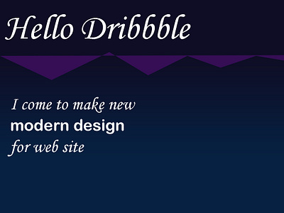 Hello Dribbble