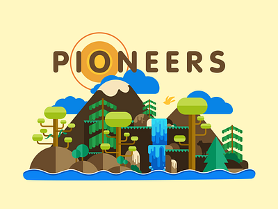 Pioneers Vector Illustration