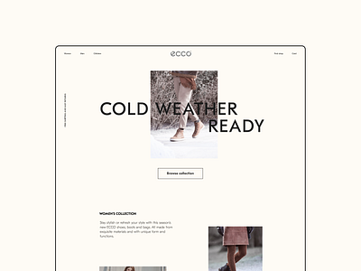 Ecco Redesign design ecommerce light minimalistic ui web webdesign