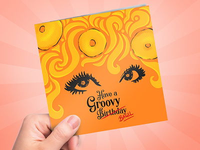 Greetz x Bagels & Beans - Groovy Girl card card design design greetz illustration illustration art illustration design illustrator procreate