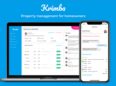 Krimba, rental property management tool app design development mobile product ux