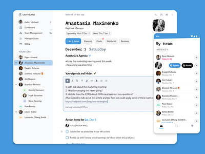 Lighthouse, a software for managers and their teams app desktop development mobile product web