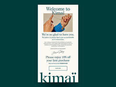 CRM – Kimaï Welcome E-Mail