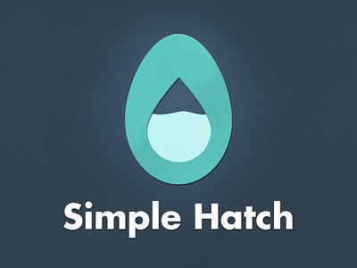 Simple Hatch blue brand drip logo