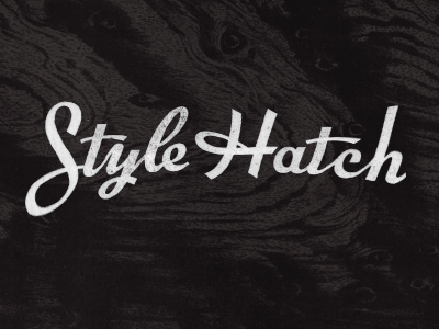 Style Hatch - Script hand type logo script texture vintage wood