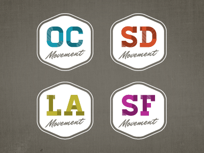 The Movement - Icons church icon logo lost type script shield texture